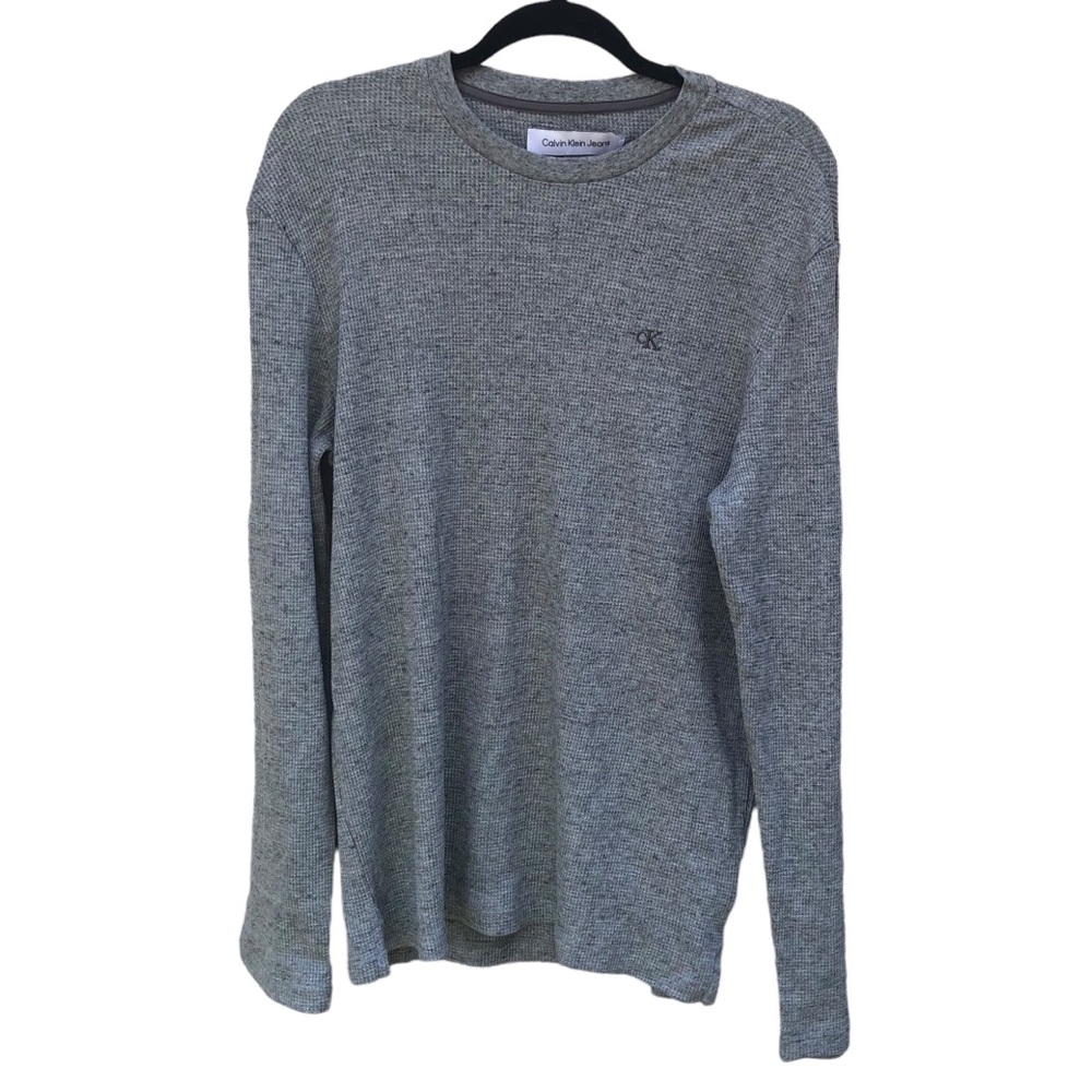 Calvin Klein Jeans Gray Thermal Long Sleeve Tee size Medium